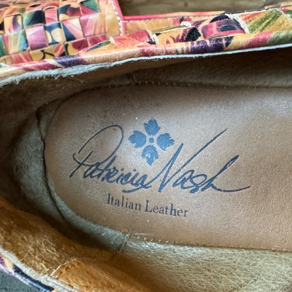 Patricia Nash Padma Multicolor Woven Italian Leather Espadrilles Women’s Size 8
